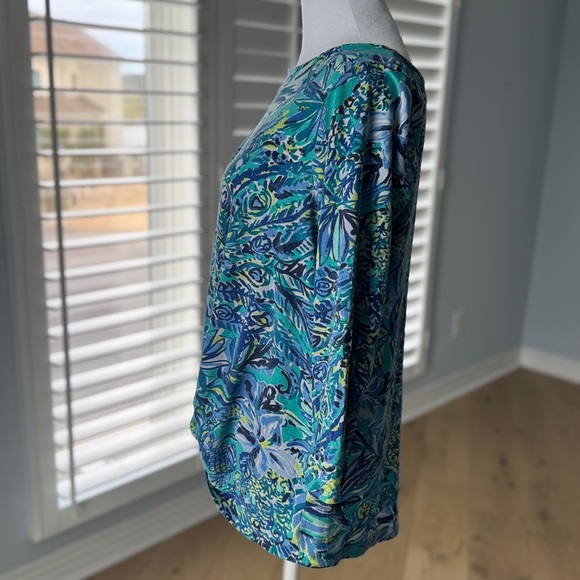 Lilly Pulitzer Long Sleeve Boatneck Floral Top - Picture 2 of 6
